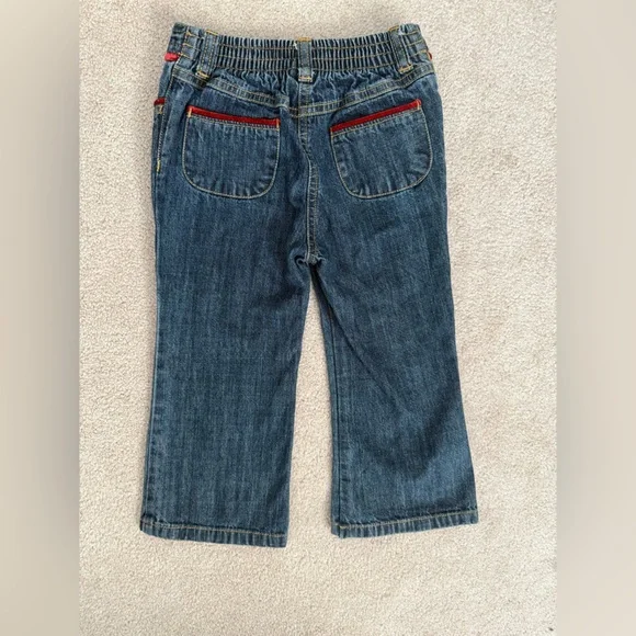 Gymboree Baby Girl Gymboree 2t jeans -2008 Scottie dog elastic back jeans - Picture 2 of 3